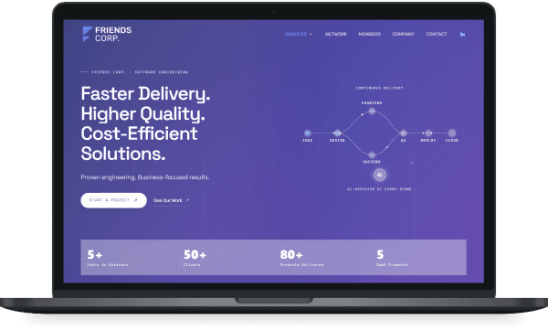 Software engineering service page interface