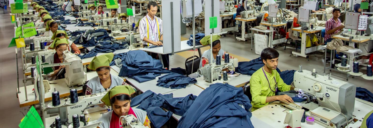 Apparel trade factory with global suppliers and buyers
